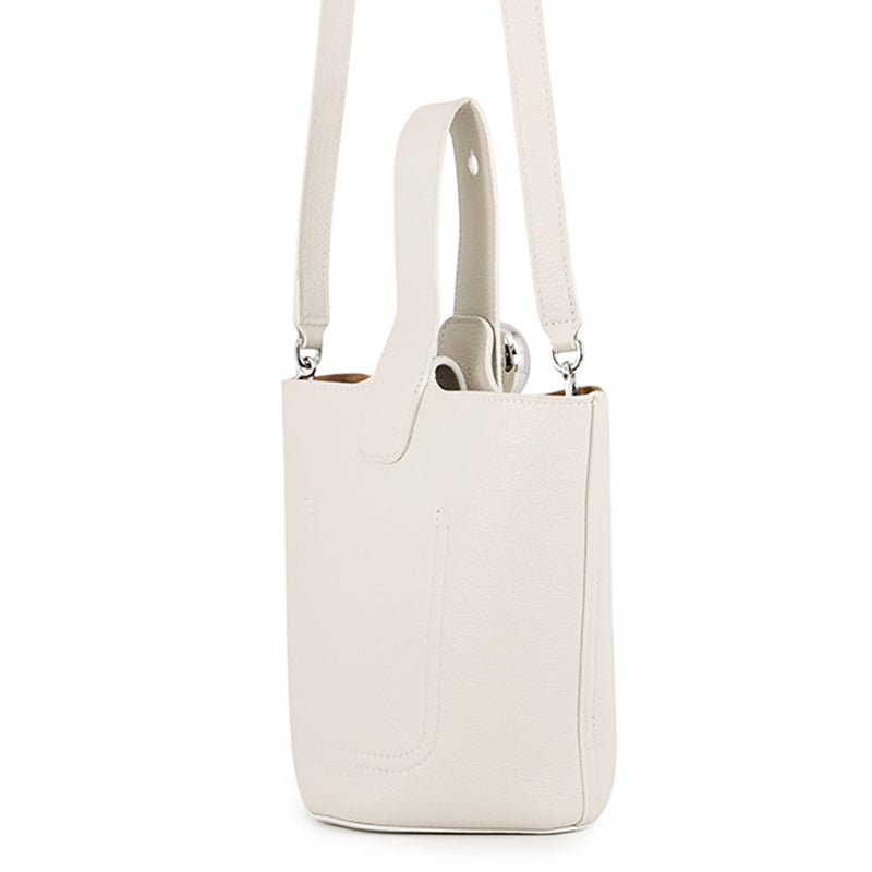 ロエベ ハンドバッグ ぺブルバゲット ミニ レザー AANBBBMX02 LOEWE 2way 白