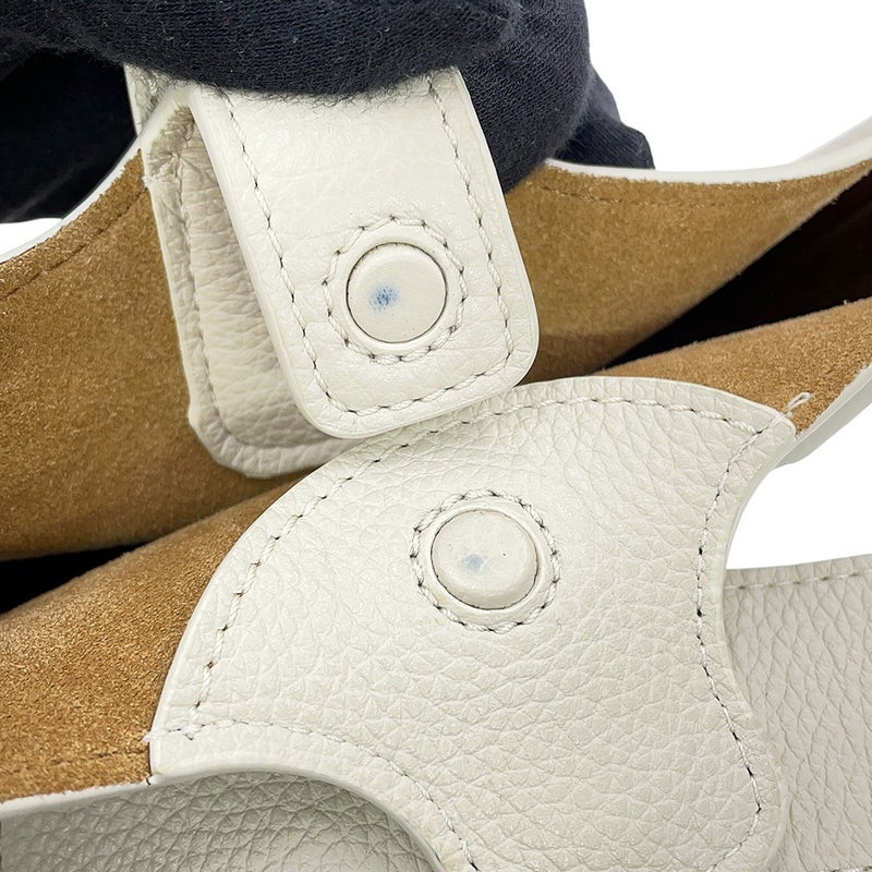 ロエベ ハンドバッグ ぺブルバゲット ミニ レザー AANBBBMX02 LOEWE 2way 白
