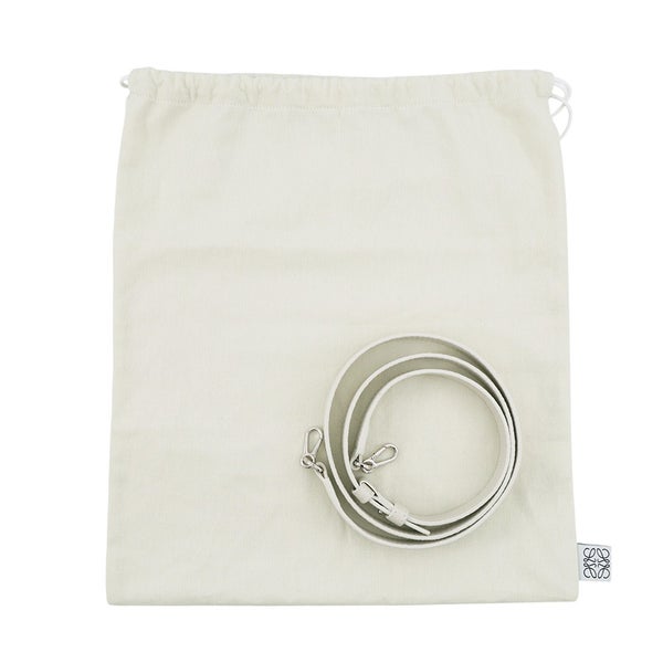 ロエベ ハンドバッグ ぺブルバゲット ミニ レザー AANBBBMX02 LOEWE 2way 白