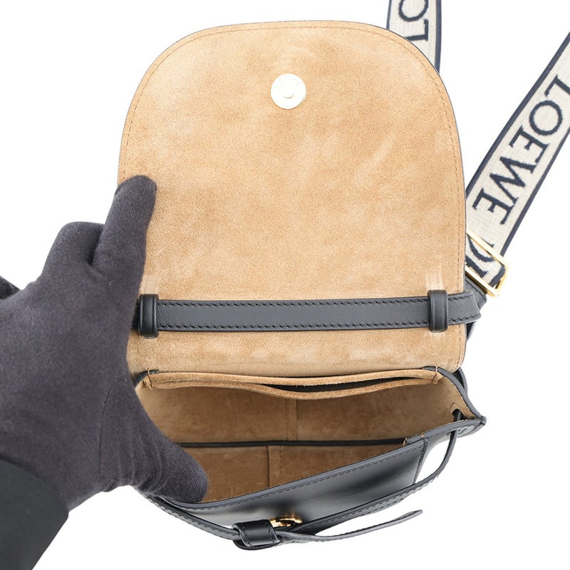 ロエべ ショルダーバッグ ゲート デュアル ミニ レザー A650N46X13 LOEWE 黒