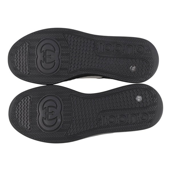 グッチ スニーカー GGエンボス レザー PVC メンズサイズ11 1/2 669582 GUCCI 靴 黒 白