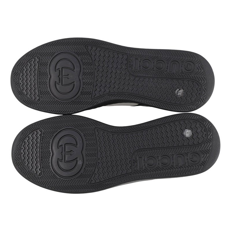 グッチ スニーカー GGエンボス レザー PVC メンズサイズ11 1/2 669582 GUCCI 靴 黒 白