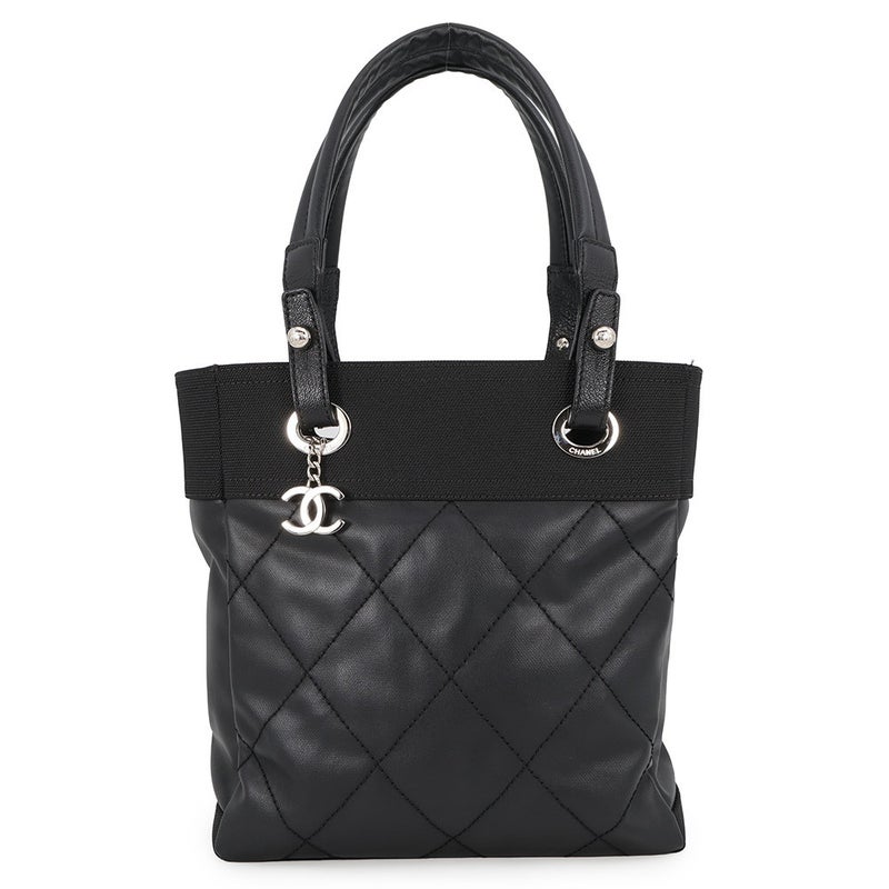シャネル トートバッグ パリビアリッツトートPM マトラッセ ココマーク A34208 CHANEL 黒