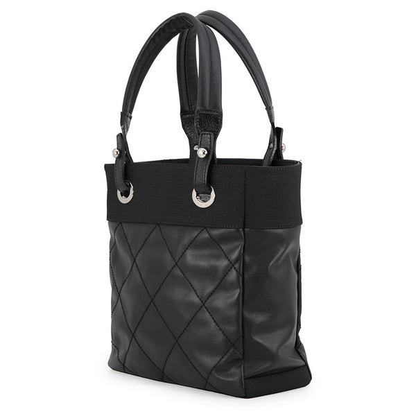 シャネル トートバッグ パリビアリッツトートPM マトラッセ ココマーク A34208 CHANEL 黒