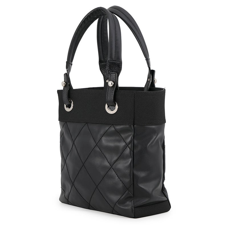 シャネル トートバッグ パリビアリッツトートPM マトラッセ ココマーク A34208 CHANEL 黒