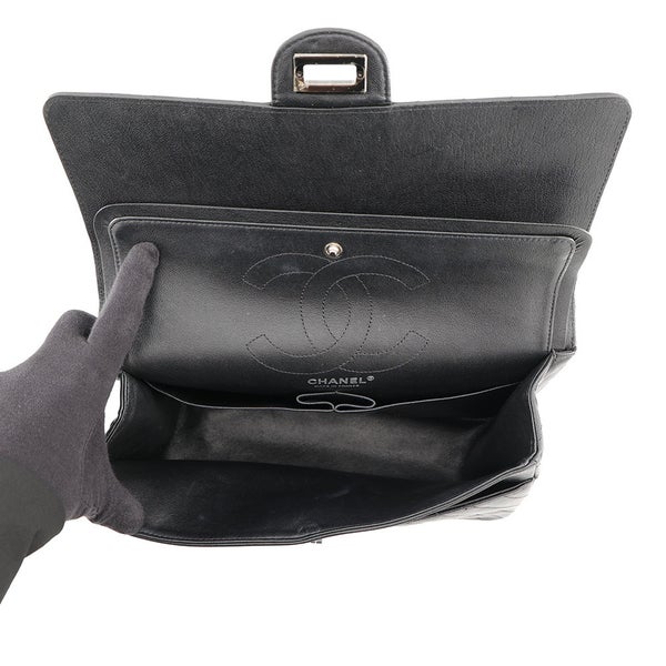シャネル チェーンショルダーバッグ 2.55 シェブロン エイジドカーフレザー A37586 CHANEL 黒