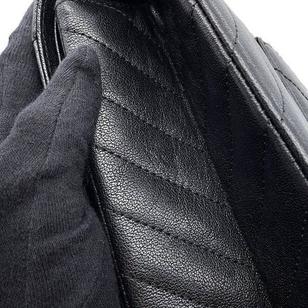 シャネル チェーンショルダーバッグ 2.55 シェブロン エイジドカーフレザー A37586 CHANEL 黒