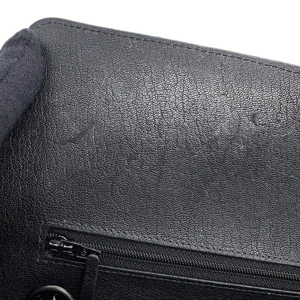 シャネル チェーンショルダーバッグ 2.55 シェブロン エイジドカーフレザー A37586 CHANEL 黒
