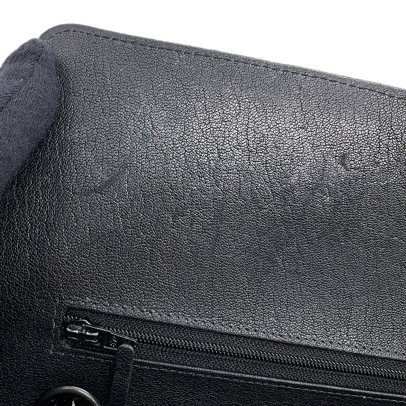 シャネル チェーンショルダーバッグ 2.55 シェブロン エイジドカーフレザー A37586 CHANEL 黒