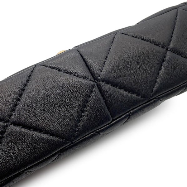 シャネル チェーンショルダーバッグ マトラッセ ココマーク ラムスキン AS4231 CHANEL 黒