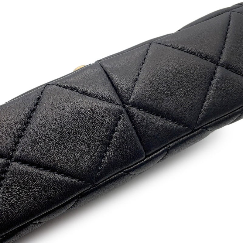 シャネル チェーンショルダーバッグ マトラッセ ココマーク ラムスキン AS4231 CHANEL 黒