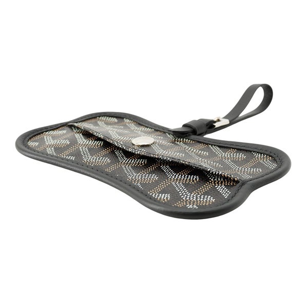 ゴヤール ポーチ オースシアングリ PVC GOYARD ドッグポーチ チャーム 黒