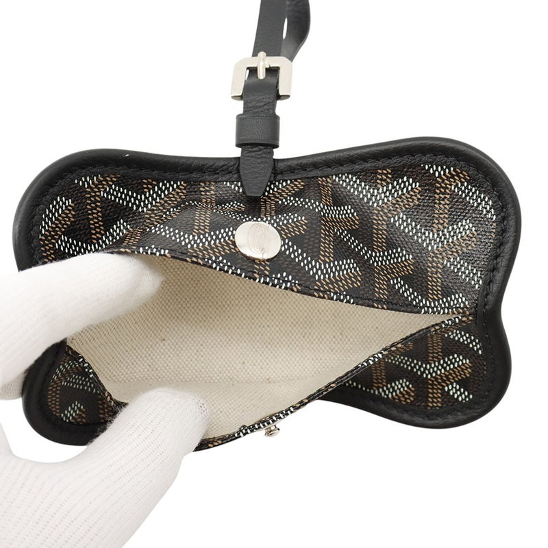 ゴヤール ポーチ オースシアングリ PVC GOYARD ドッグポーチ チャーム 黒