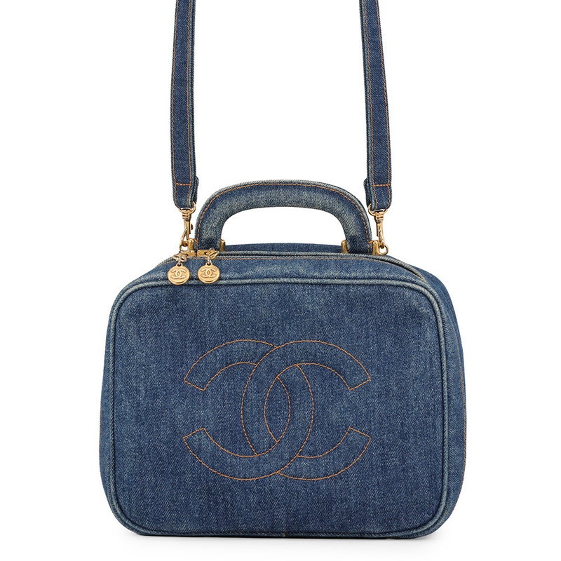 シャネル ハンドバッグ ココマーク バニティバッグ デニム A07061 CHANEL 2wayショルダーバッグ ヴァニティ