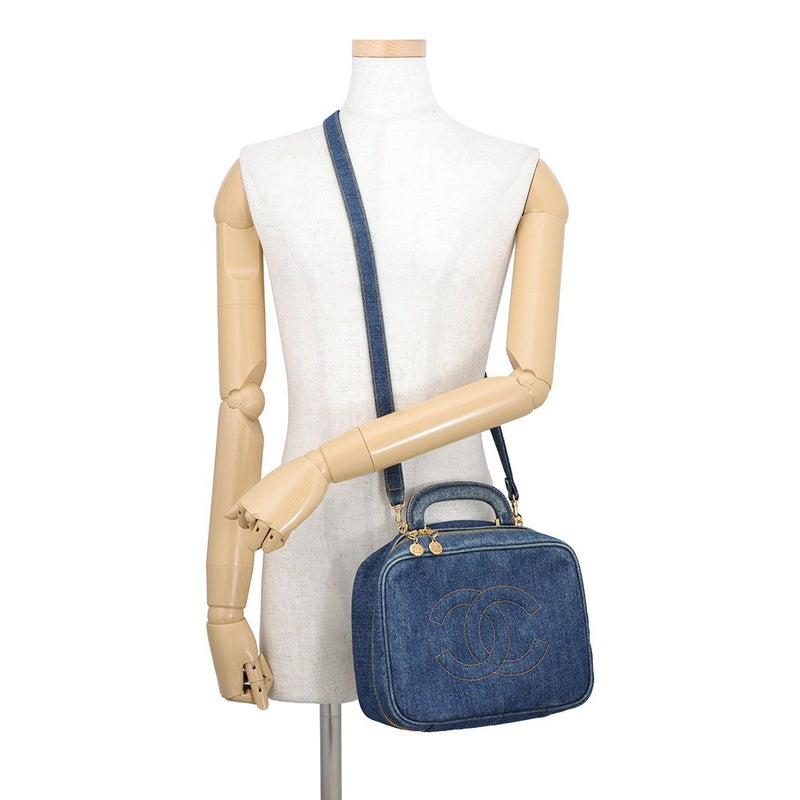 シャネル ハンドバッグ ココマーク バニティバッグ デニム A07061 CHANEL 2wayショルダーバッグ ヴァニティ