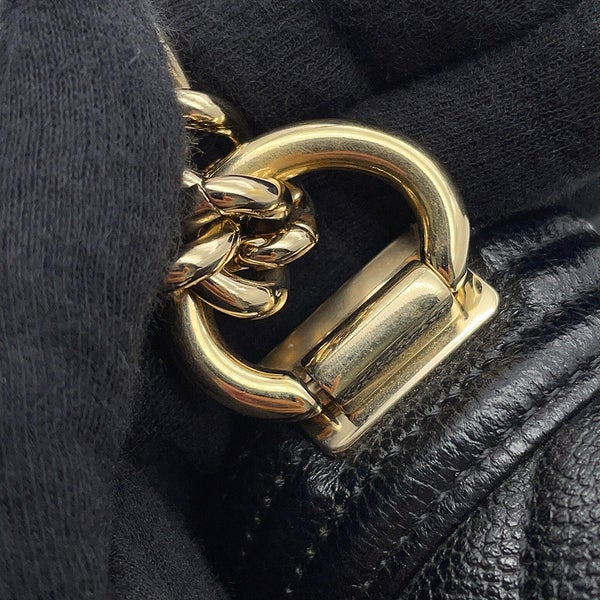 シャネル チェーンショルダーバッグ ボーイシャネル シェブロン キャビアスキン A67364 CHANEL 黒
