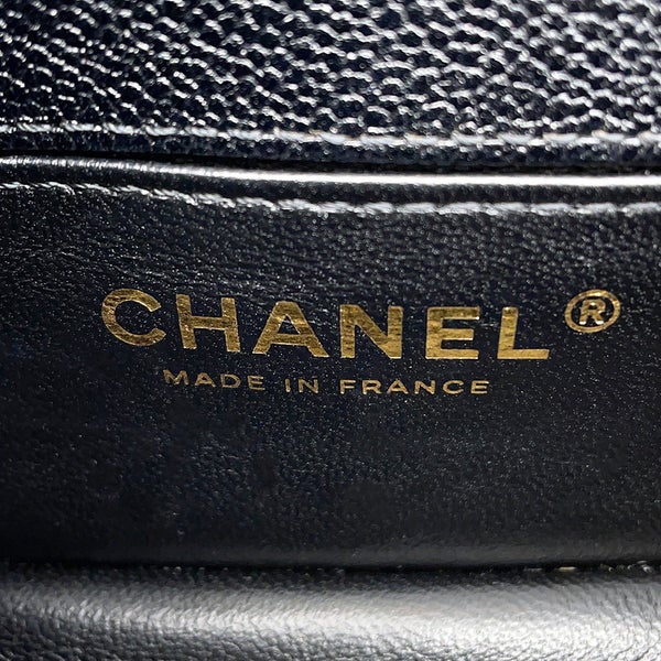 シャネル チェーンショルダーバッグ ボーイシャネル シェブロン キャビアスキン A67364 CHANEL 黒