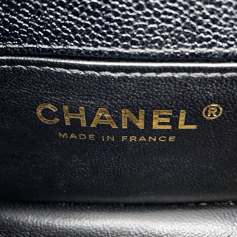 シャネル チェーンショルダーバッグ ボーイシャネル シェブロン キャビアスキン A67364 CHANEL 黒