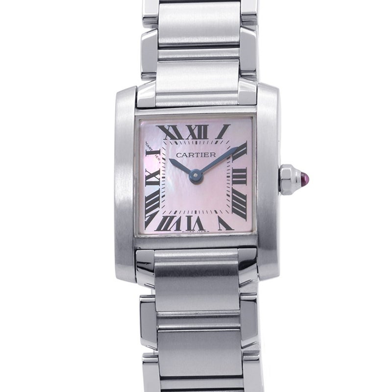 カルティエ タンクフランセーズ SM ピンクシェル W51028Q3 Cartier 腕時計 レディース クォーツ ピンクシェル文字盤