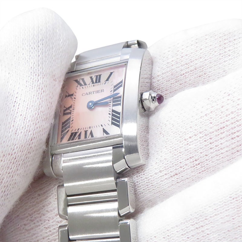 カルティエ タンクフランセーズ SM ピンクシェル W51028Q3 Cartier 腕時計 レディース クォーツ ピンクシェル文字盤