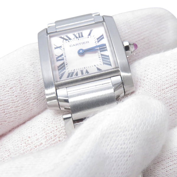 カルティエ タンクフランセーズ SM ピンクシェル W51028Q3 Cartier 腕時計 レディース クォーツ ピンクシェル文字盤