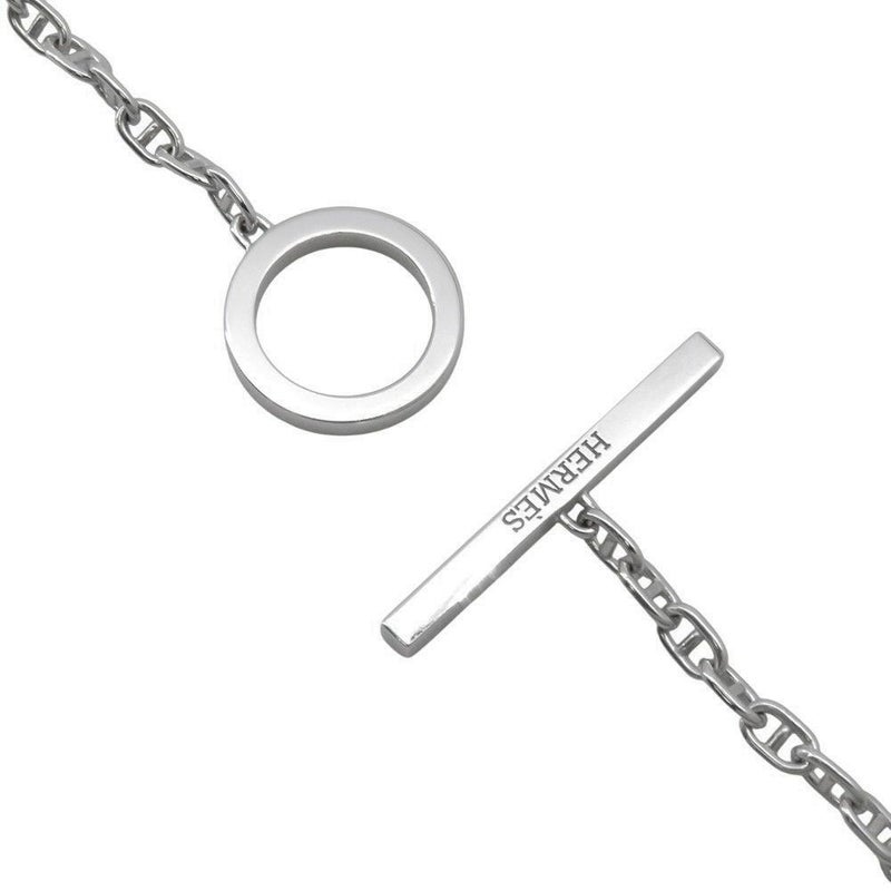 エルメス ブレスレット シェーヌ ダンクル コントゥール ダイヤモンド 33P 0.16ct K18WG サイズLG HERMES