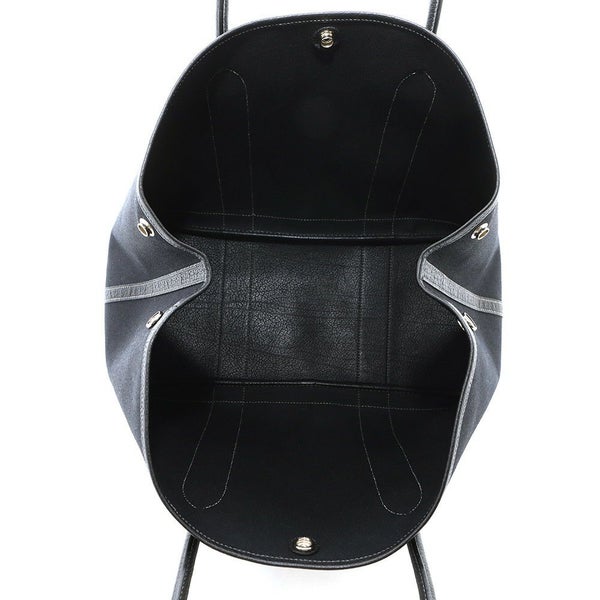 エルメス トートバッグ ガーデンパーティPM ブラック/シルバー金具 トワルオフィシエ/ブッフルスキッパー □H刻印 黒