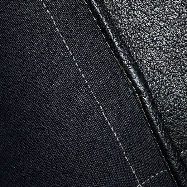 エルメス トートバッグ ガーデンパーティPM ブラック/シルバー金具 トワルオフィシエ/ブッフルスキッパー □H刻印 黒