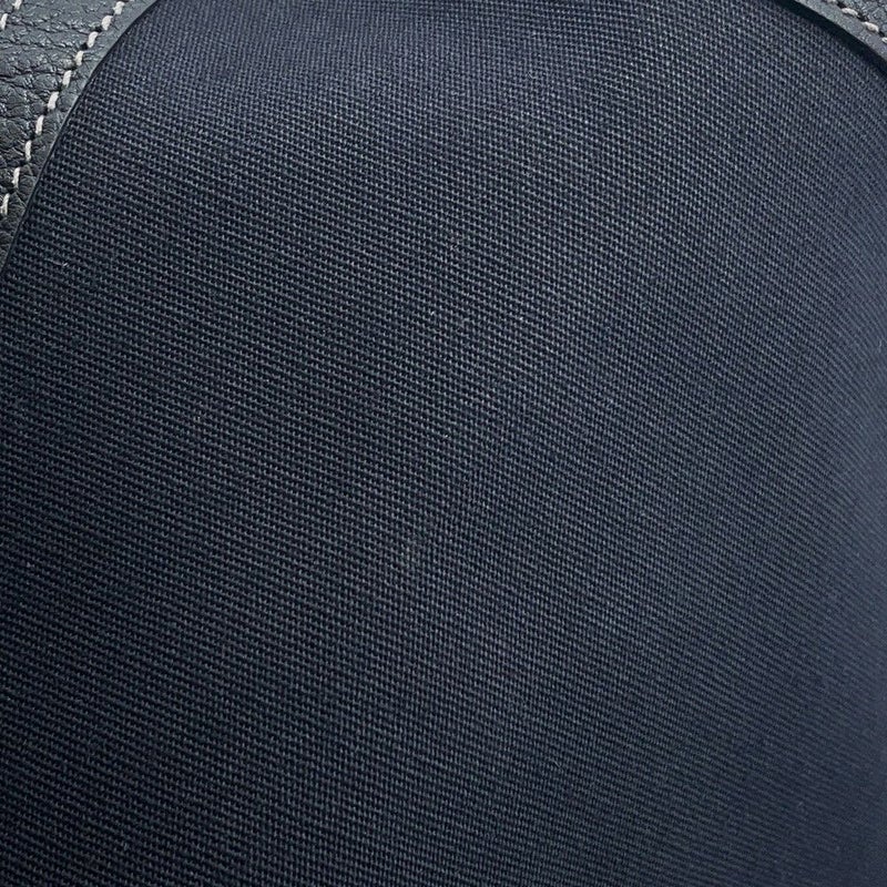 エルメス トートバッグ ガーデンパーティPM ブラック/シルバー金具 トワルオフィシエ/ブッフルスキッパー □H刻印 黒