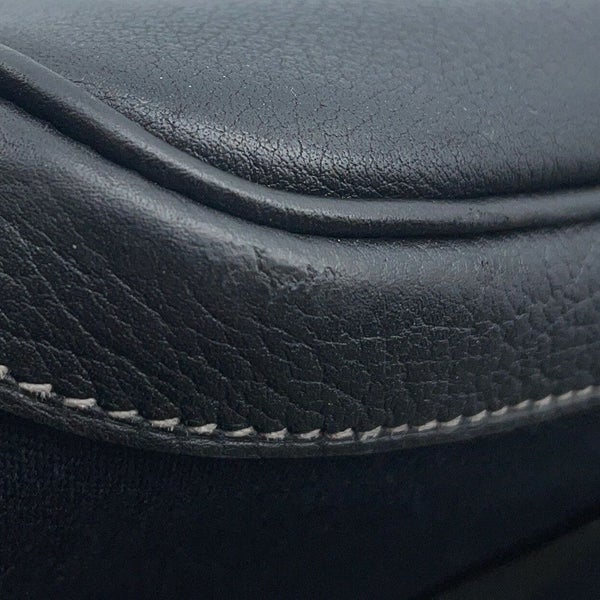 エルメス トートバッグ ガーデンパーティPM ブラック/シルバー金具 トワルオフィシエ/ブッフルスキッパー □H刻印 黒