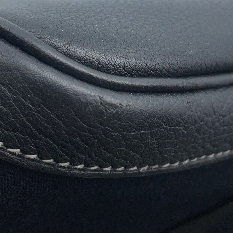 エルメス トートバッグ ガーデンパーティPM ブラック/シルバー金具 トワルオフィシエ/ブッフルスキッパー □H刻印 黒