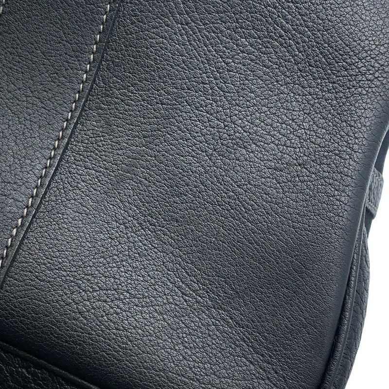 エルメス トートバッグ ガーデンパーティPM ブラック/シルバー金具 トワルオフィシエ/ブッフルスキッパー □H刻印 黒