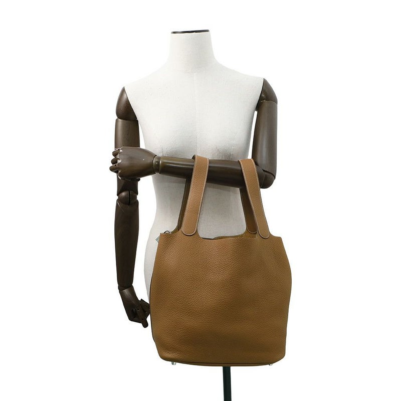 エルメス ハンドバッグ ピコタンロックGM ゴールド/シルバー金具 トリヨンクレマンス X刻印 HERMES トートバッグ