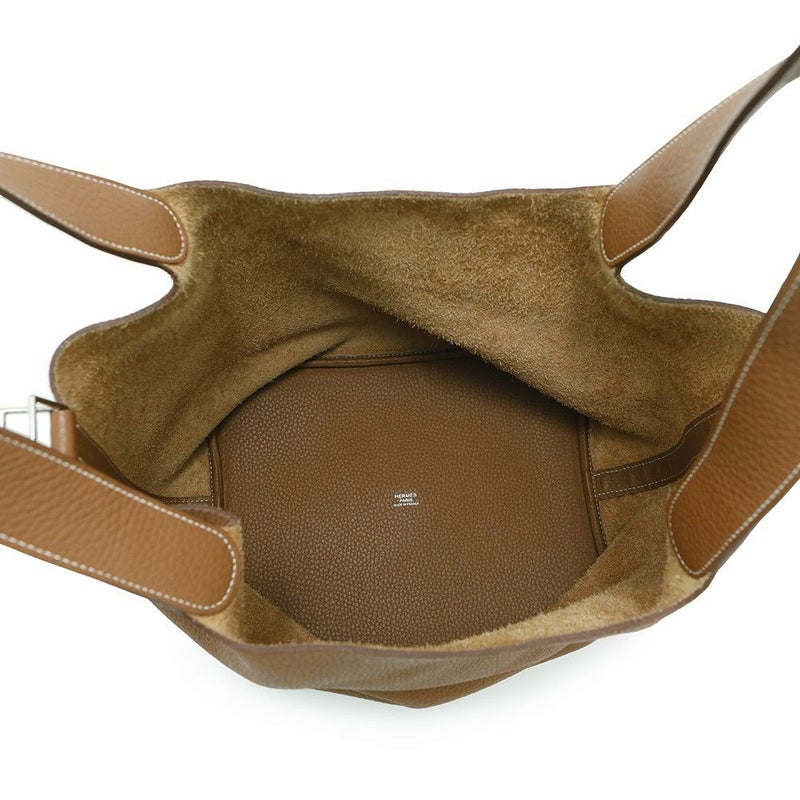 エルメス ハンドバッグ ピコタンロックGM ゴールド/シルバー金具 トリヨンクレマンス X刻印 HERMES トートバッグ