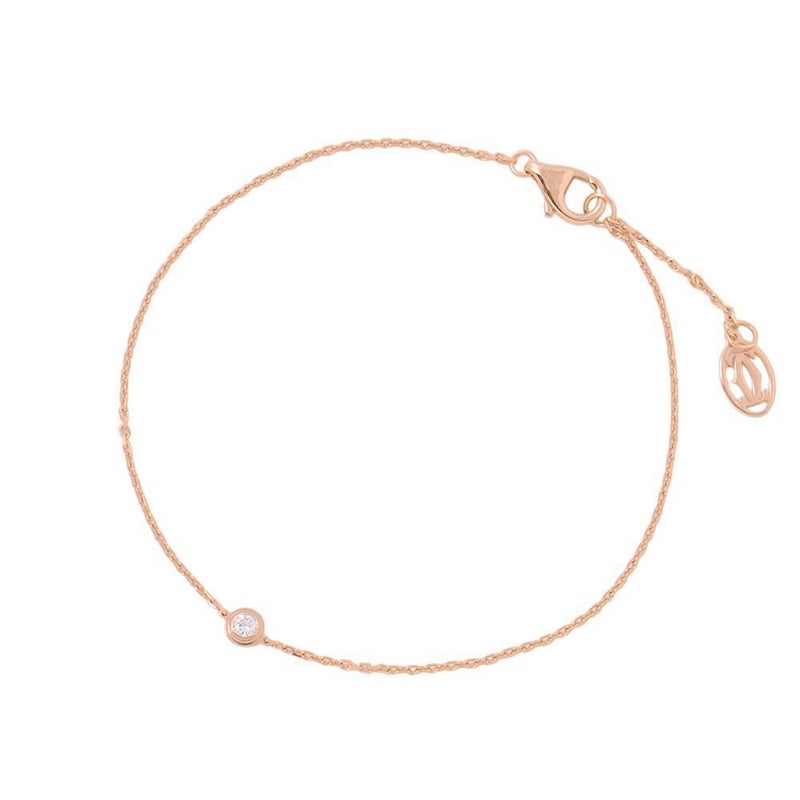 カルティエ ブレスレット ダムール XS ミニモデル ダイヤモンド 1P 0.04ct K18PGピンクゴールド B6045717 Cartier