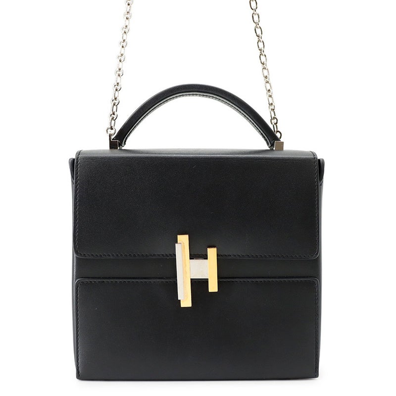 エルメス シネティック ブラック/ゴールド金具/シルバー金具 タデラクト D刻印 HERMES 黒