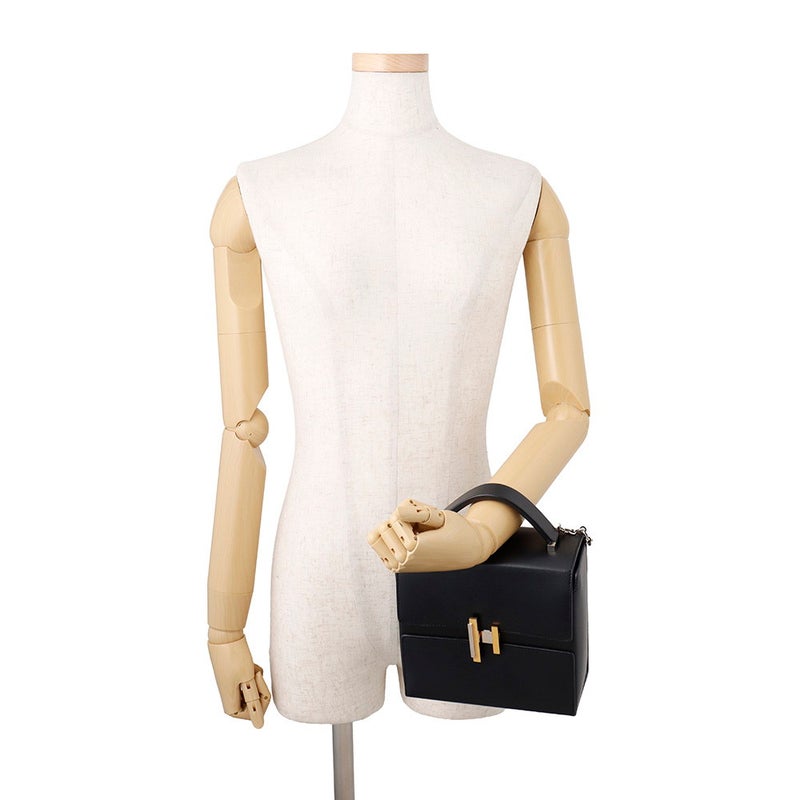 エルメス シネティック ブラック/ゴールド金具/シルバー金具 タデラクト D刻印 HERMES 黒
