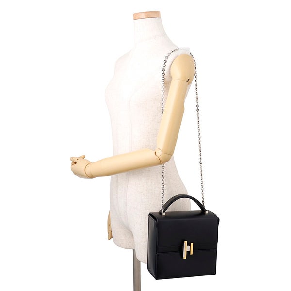 エルメス シネティック ブラック/ゴールド金具/シルバー金具 タデラクト D刻印 HERMES 黒