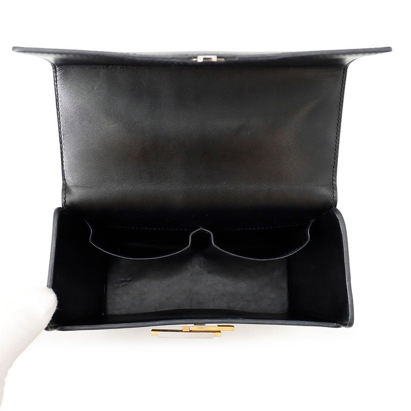 エルメス シネティック ブラック/ゴールド金具/シルバー金具 タデラクト D刻印 HERMES 黒