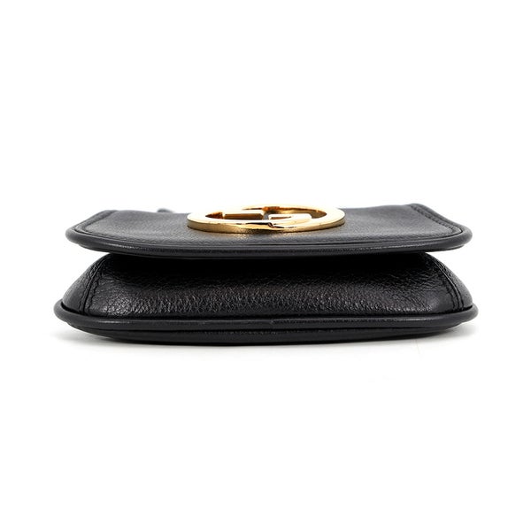 グッチ カードケース インターロッキングG ブロンディ レザー 698635 GUCCI 黒