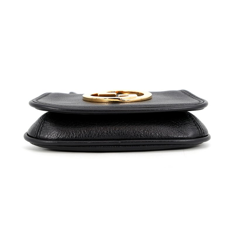 グッチ カードケース インターロッキングG ブロンディ レザー 698635 GUCCI 黒