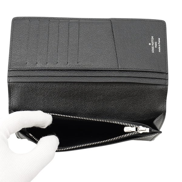 ルイヴィトン 長財布 ダミエ・グラフィット ポルトフォイユ・ブラザ N62665 LOUIS VUITTON ヴィトン 財布 メンズ 黒