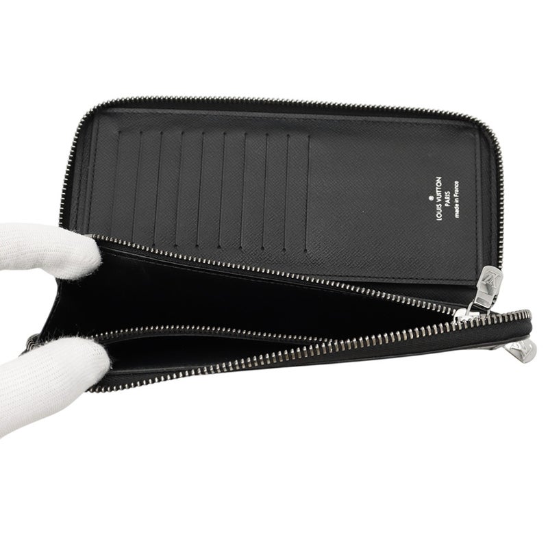 ルイヴィトン 長財布 モノグラム・エクリプス ジッピーウォレット・ヴェルティカル M62295 LOUIS VUITTON ヴィトン 黒 ブラック メンズ