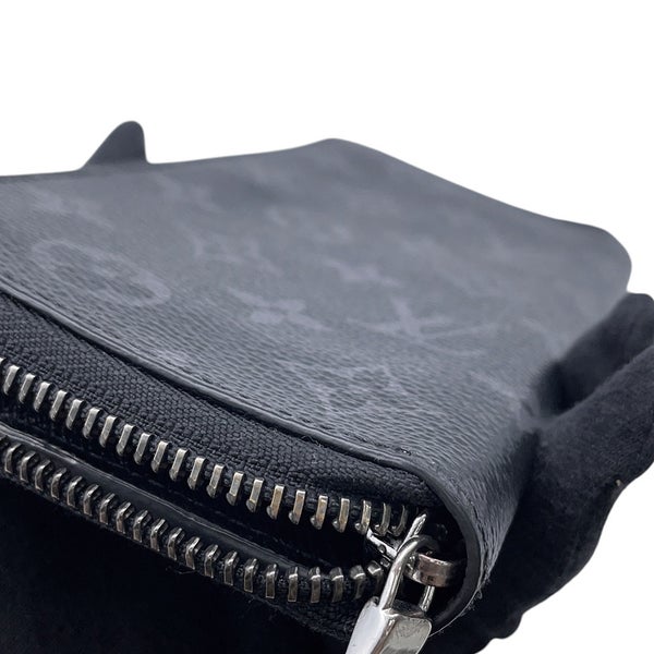 ルイヴィトン 長財布 モノグラム・エクリプス ジッピーウォレット・ヴェルティカル M62295 LOUIS VUITTON ヴィトン 黒 ブラック メンズ