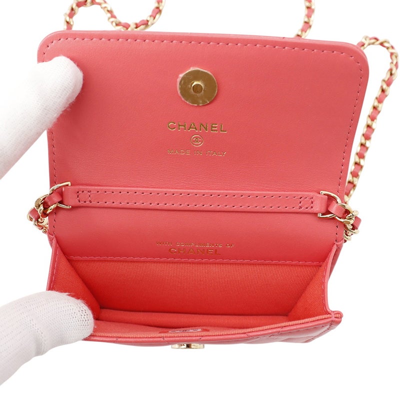 シャネル チェーンショルダーバッグ ココマーク マトラッセ カーフスキン CD0204 CHANEL バッグ