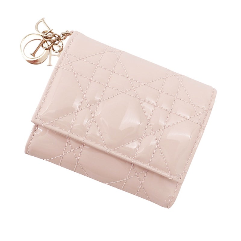 クリスチャン・ディオール 三つ折り財布 レディ ディオール ロータスウォレット パテント S0181ONMJ Christian Dior 財布