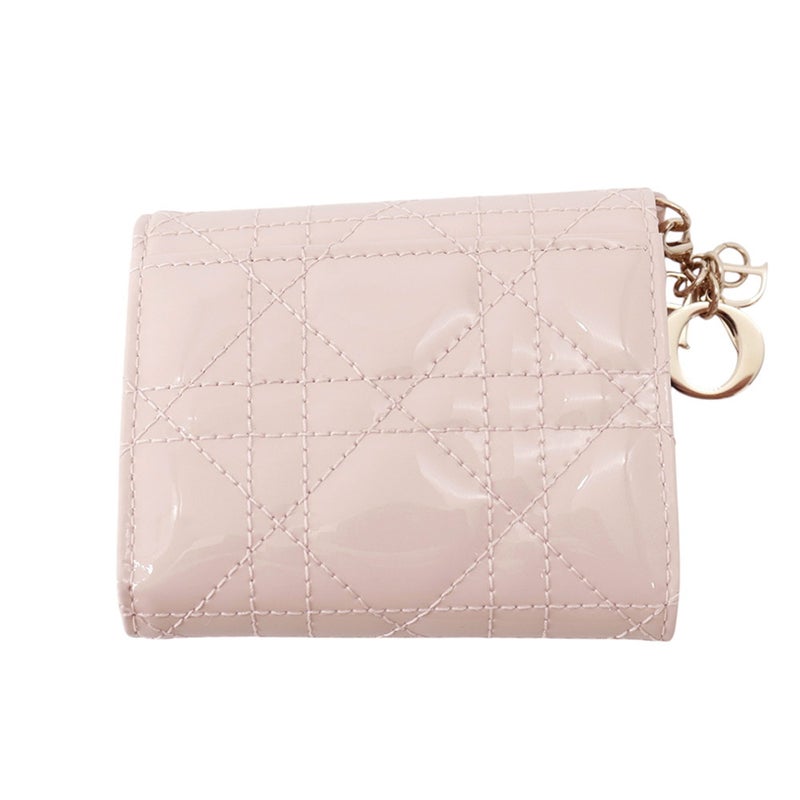 クリスチャン・ディオール 三つ折り財布 レディ ディオール ロータスウォレット パテント S0181ONMJ Christian Dior 財布