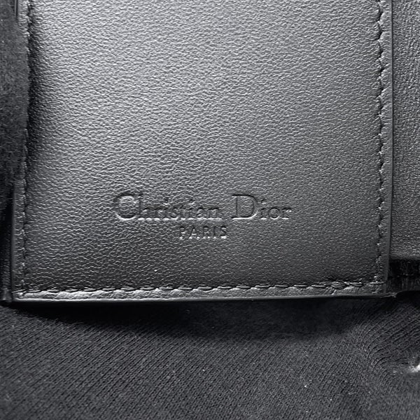 クリスチャン・ディオール 三つ折り財布 レディディオール ロータスウォレット カナージュ S0181ONMJ 黒