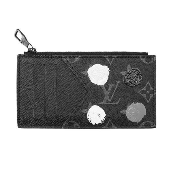 ルイヴィトン コインケース カードケース モノグラム・エクリプス LV × YK コインカード・ホルダー M81930 草間彌生 ブラック 黒