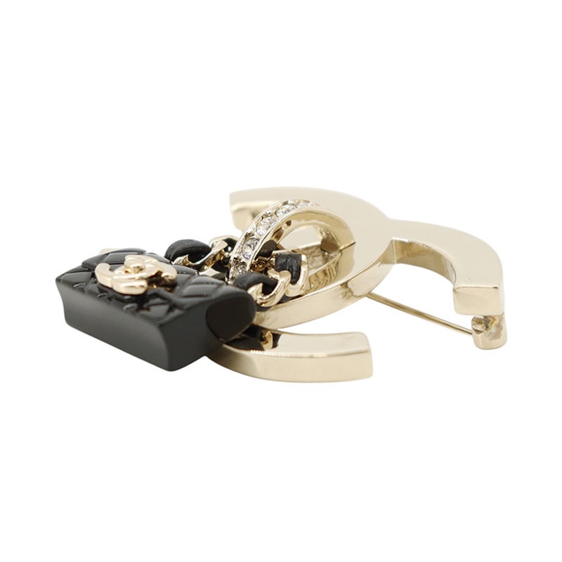 シャネル ブローチ ココマーク バッグ ラインストーン B23C ABA011 CHANEL アクセサリー